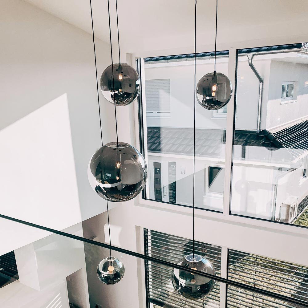 s.luce Pendelleuchte Galerieleuchte Orb Glaskugel 5m günstig online kaufen