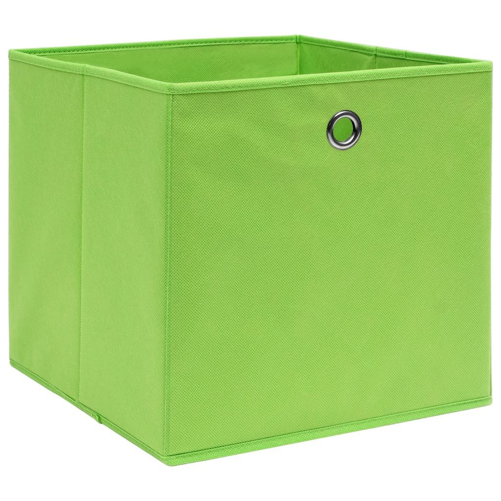 vidaXL Aufbewahrungsbox, Ordnungsboxen 4 Stk. Grün 32x32x32 cm Stoff