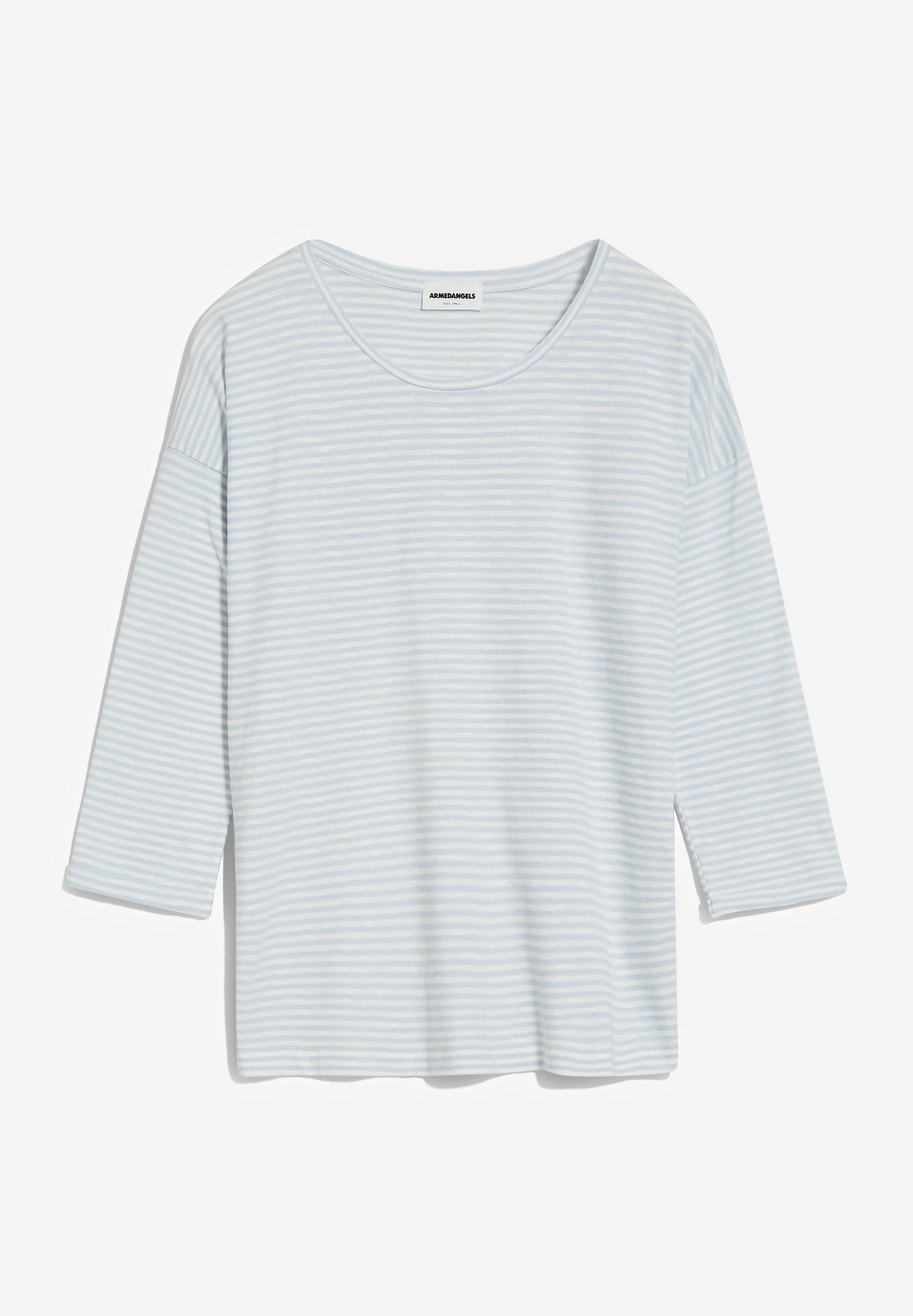 LOVELY sky-oatmilk STRIPES Longsleeve Damen Details morning Keine Armedangels SIANAA (1-tlg)