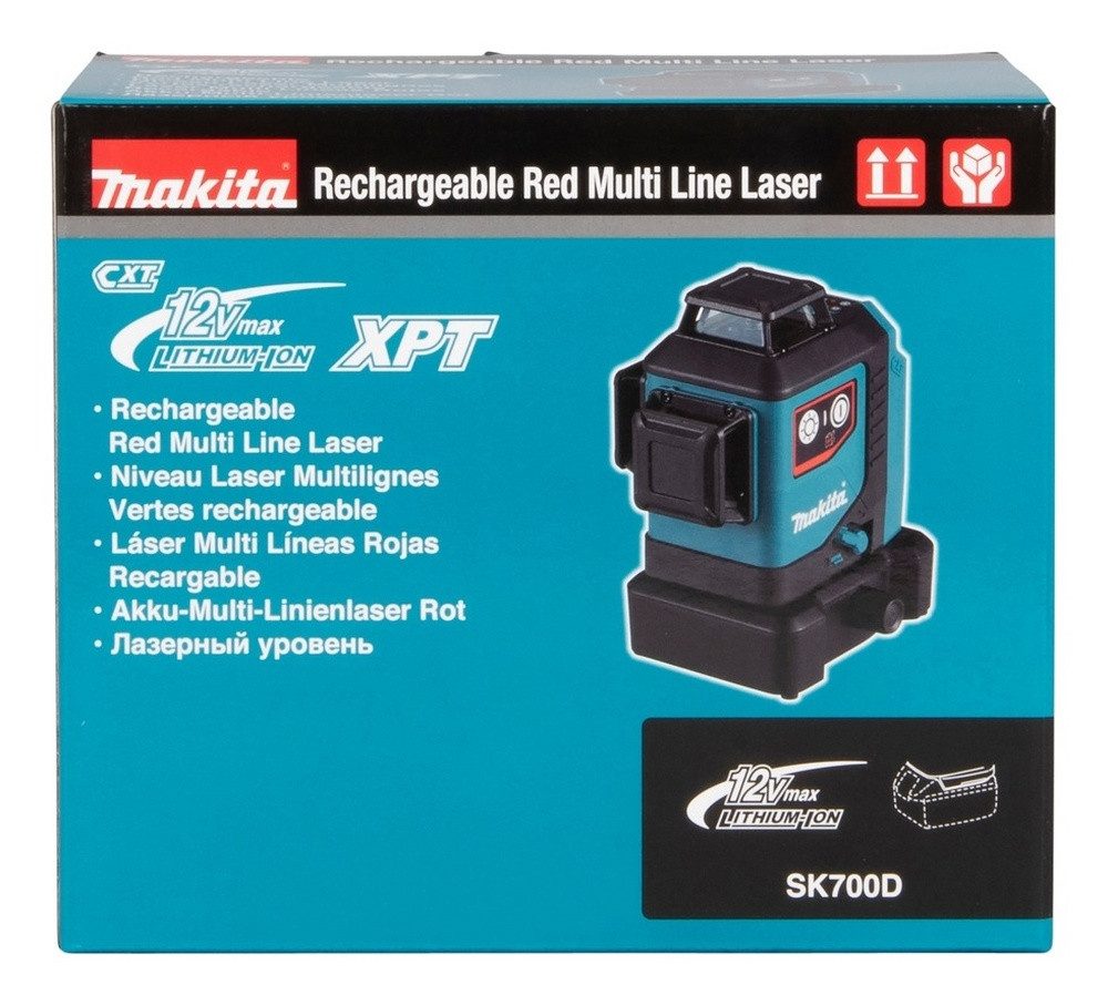 Makita Punkt- und Linienlaser, Akku-Multilinienlaser 12V, SK700D, 10 m, Ohne Akku in Transporttasche