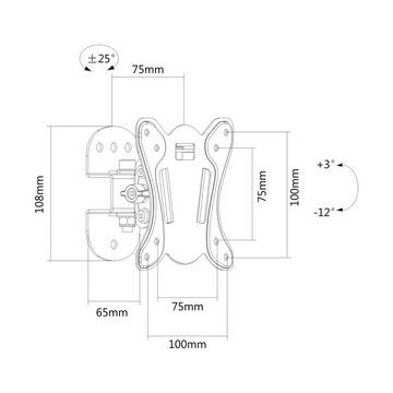 PureMounts PureMounts PM-FM10-100 - Neigbare und schwenkbare TV / Monitor Wandhal TV-Wandhalterung