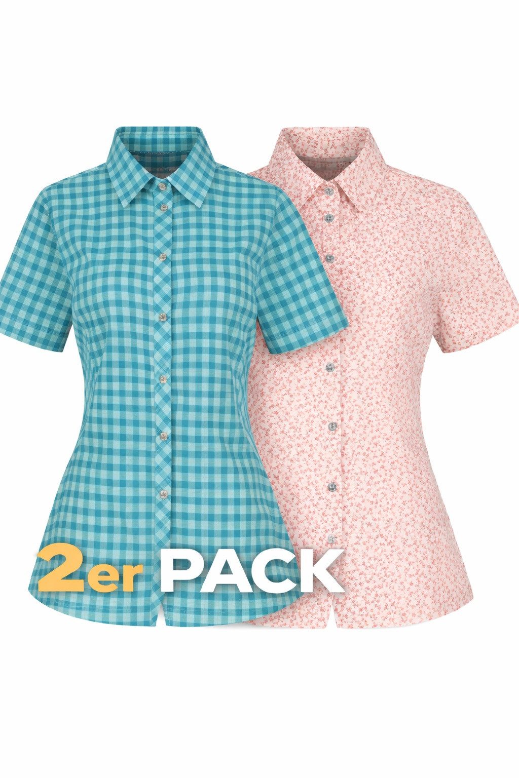 DEPROC Active Funktionsbluse SUDBURY II 2er PACK Trekkingbluse, Wanderbluse