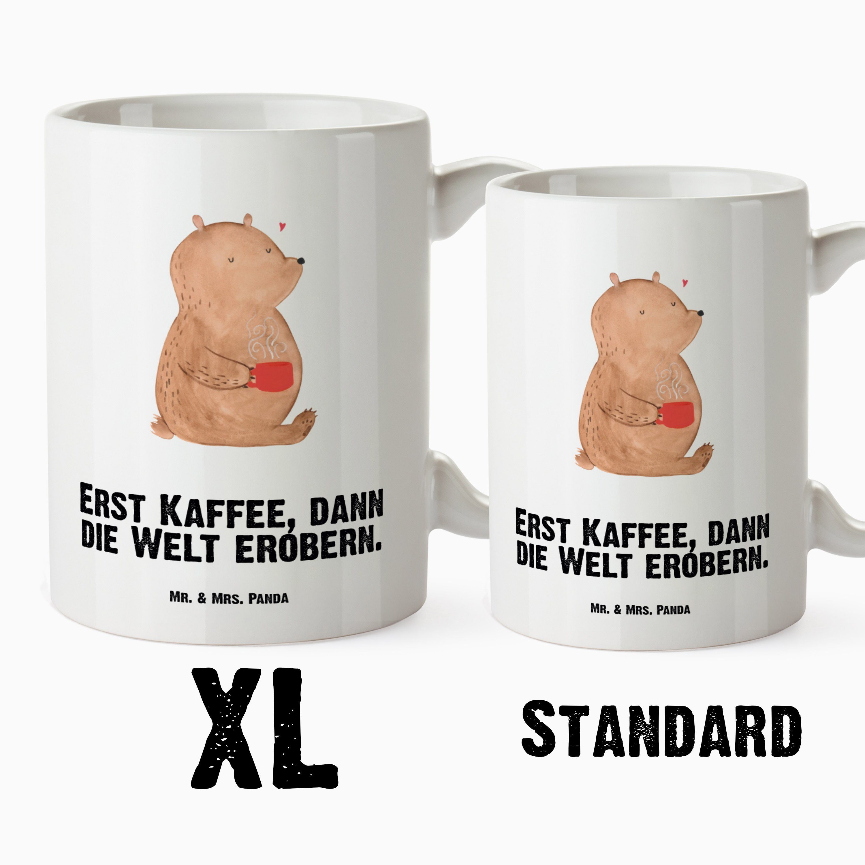Welt Keramik XL Panda Geschenk, Teetasse, Be, XL Mrs. Tasse & XL erobern, Mr. Bär Kaffee Weiß - - Teddy, Tasse
