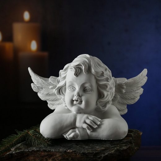 MARELIDA Engelfigur »Engel liegend - weiss - 28 x 17 x 17cm«