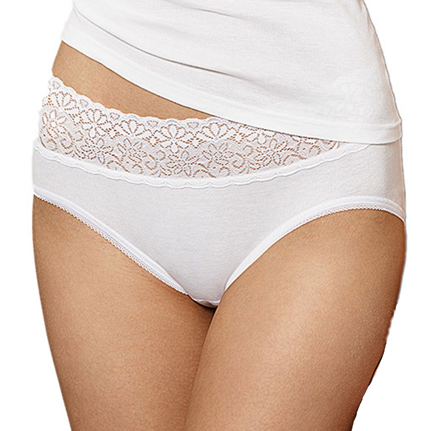 Speidel Hüftslip 1196 Natalie (Vorteilspack, 5-St., 5er-Pack) Damen Slip elastischer Spitzenbund – Bild 2 von 2