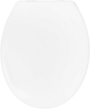 CORNAT WC-Sitz Klassisch weißer Look - Pflegeleichter Duroplast - Absenkautomatik, Schlichtes Design passt in jedes Badezimmer / Toilettensitz