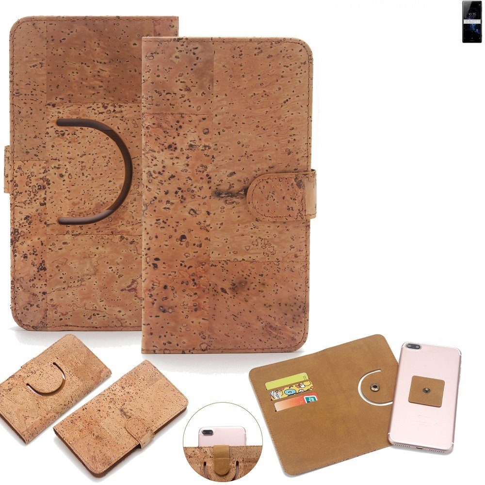 K-S-Trade Handyhülle für Sony Xperia XZ2, Handy Hülle Schutz Hülle Handyhülle Schutzhülle Korkhülle