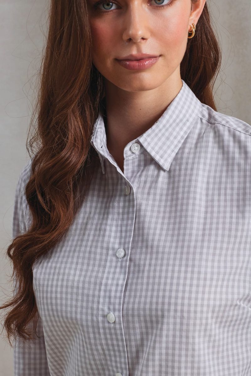 Premier Workwear Outdoorhemd Bluse mit großen Vichy-Karos