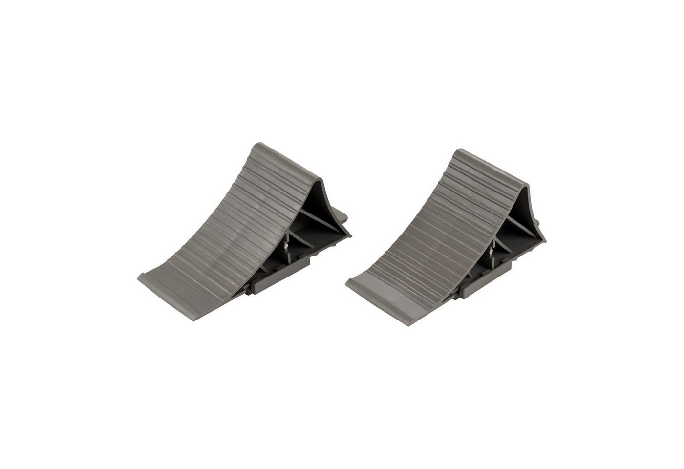 AG Automotive Auffahrrampe 2x Unterlegkeile Autokeile Bremskeile Anhänger PKW grau (1-St)