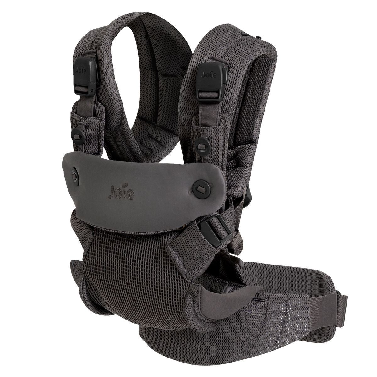 Joie Babytrage Savvy Air - Cinder, Baby Bauchtrage Rückentrage für Neugeborene ab 3,5-15 kg 4 positionen
