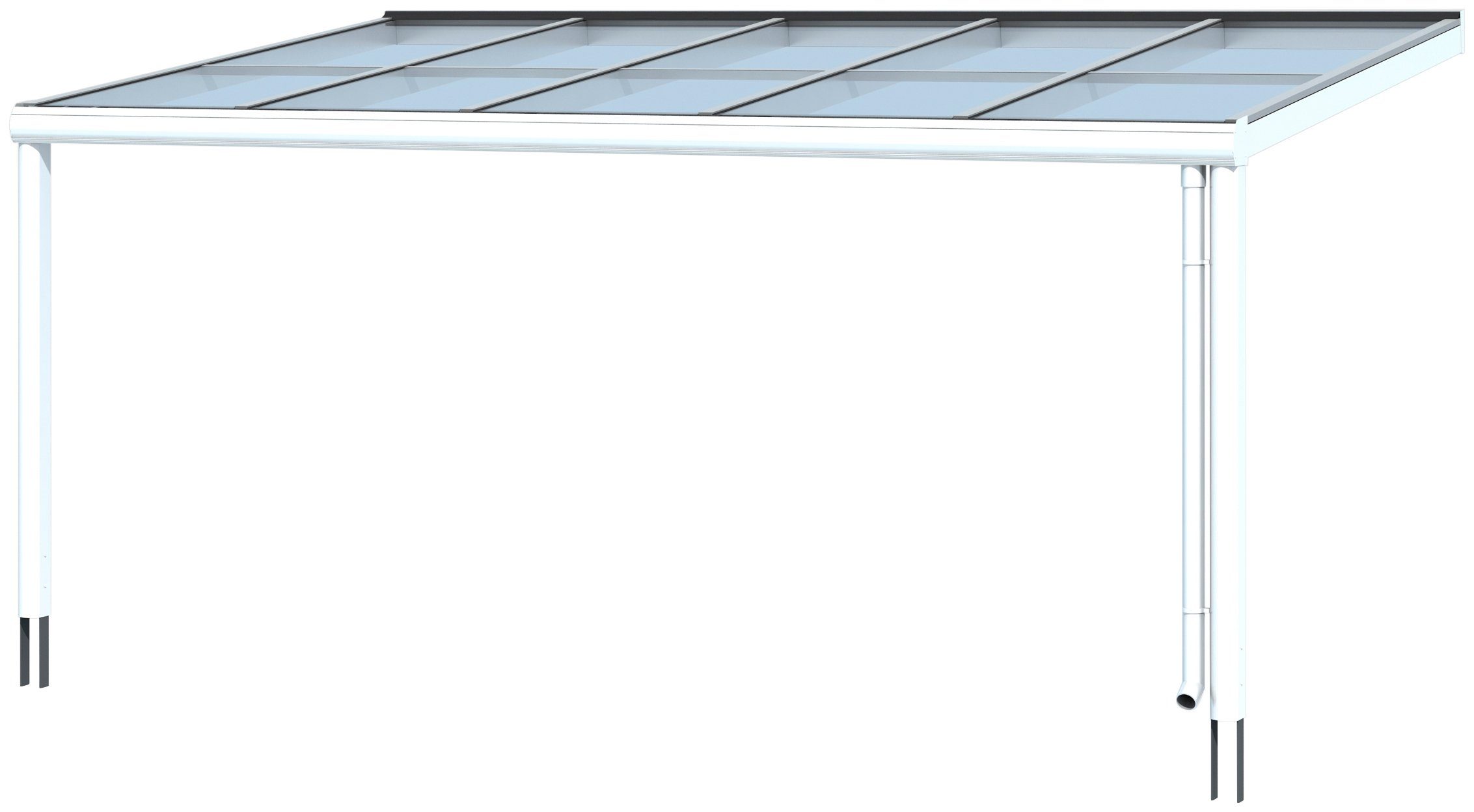 Skanholz Terrassendach Modena, BxT: 541x257 cm, 541 cm Breite, verschiedene Tiefe