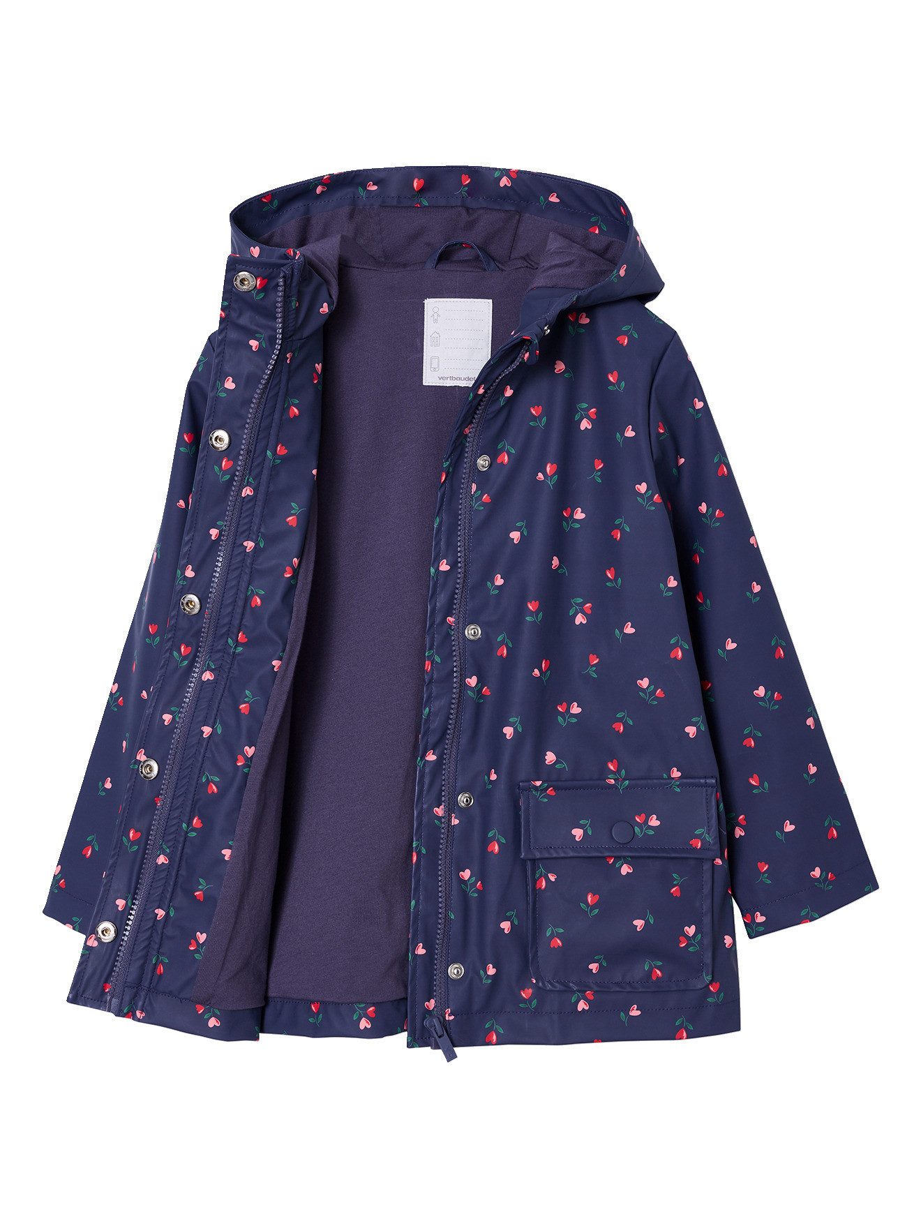 vertbaudet Regenjacke Mädchen Regenjacke mit Kapuze und Print – Bild 5 von 5