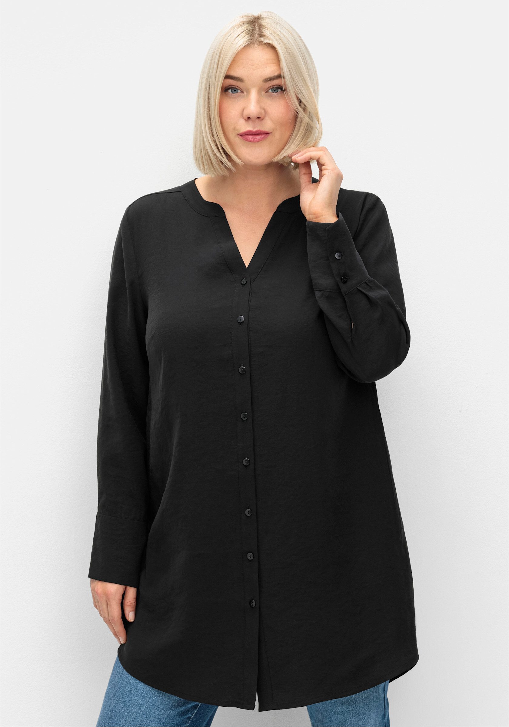 Sheego Klassische Bluse Longbluse . günstig online kaufen