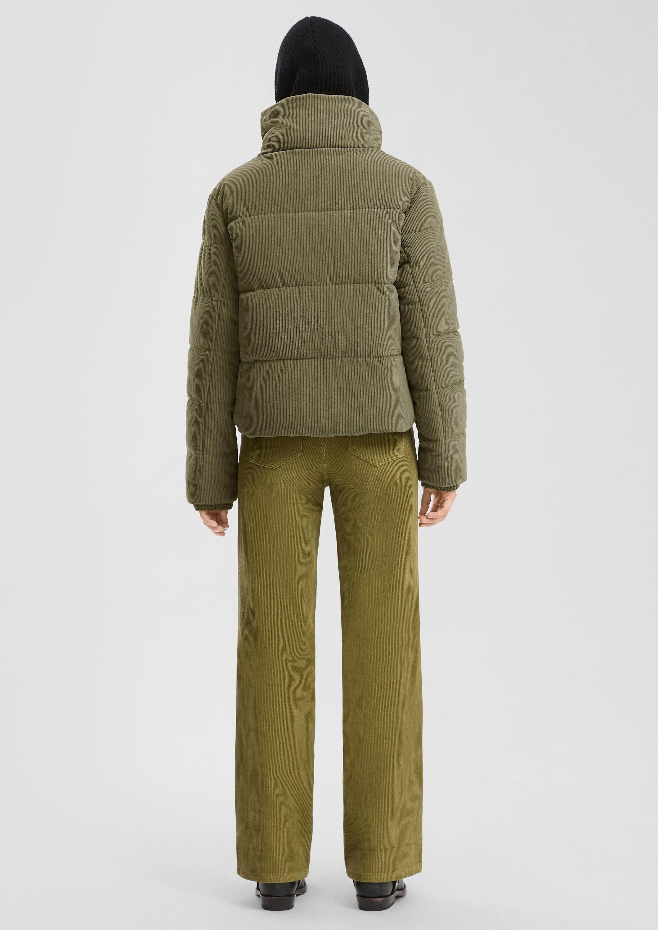 QS Winterjacke Outdoor-Jacke Wattierte Cordjacke