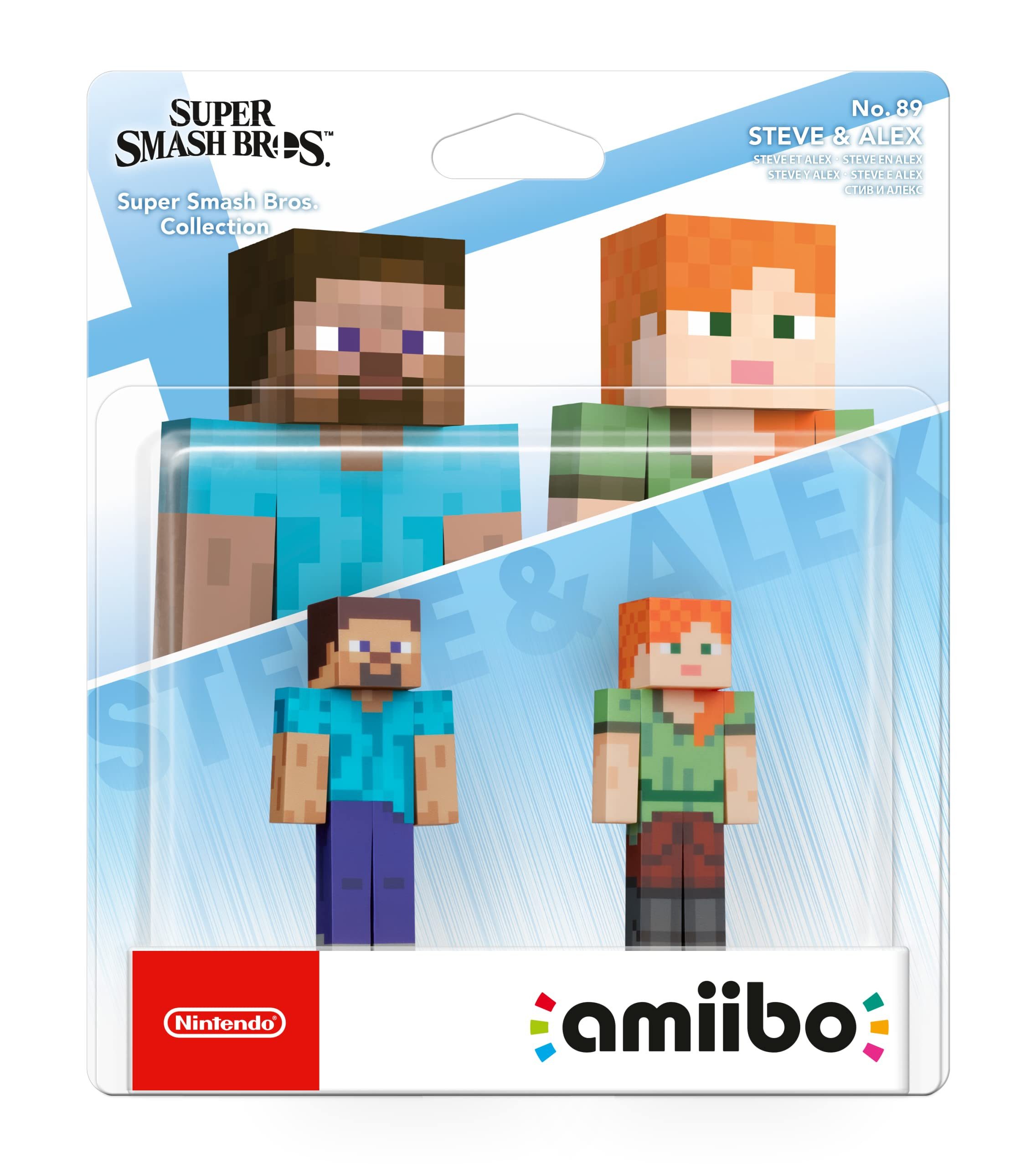 Nintendo Dekofigur Minecraft Amiibo Steve & Alex