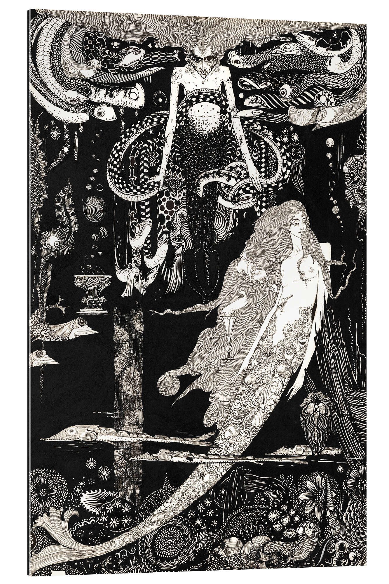 Posterlounge Wandbild Die kleine Meerjungfrau, Harry Clarke, erhältlich als Poster, Leinwandbild, Wandsticker oder Acrylglasbild