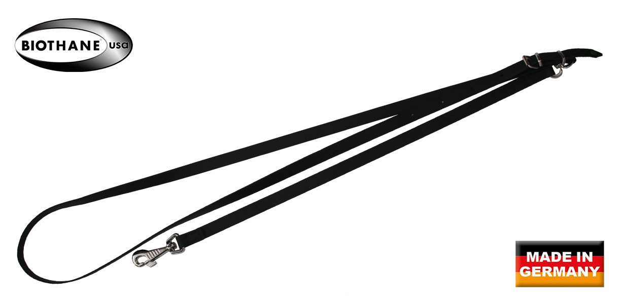 AKAH Hundeleine AKAH BioThane® Umhängeleine schwarz