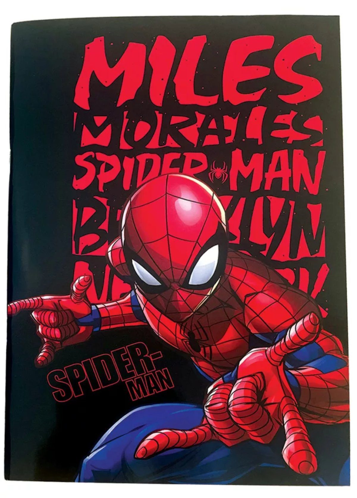 Spiderman Kreativset Spiderman Miles Morales B/5 linierter Notizblock, 40 Blatt