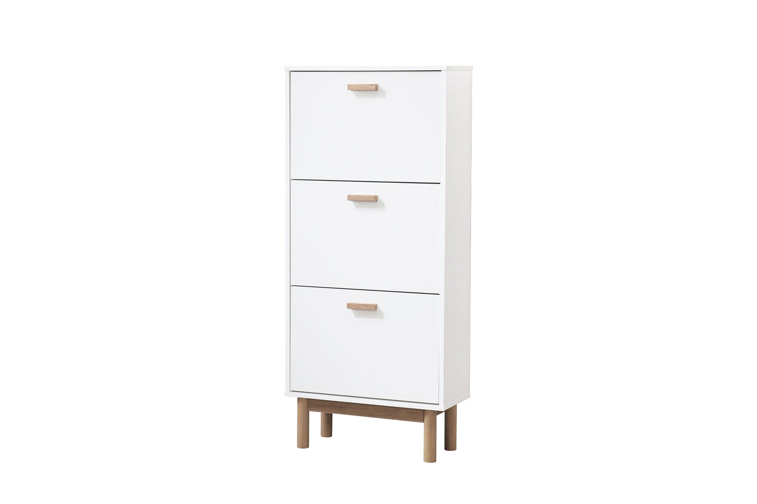 loft24 Schuhschrank Mason Schuhkipper mit 3 Klappen, Skandinavisches Design