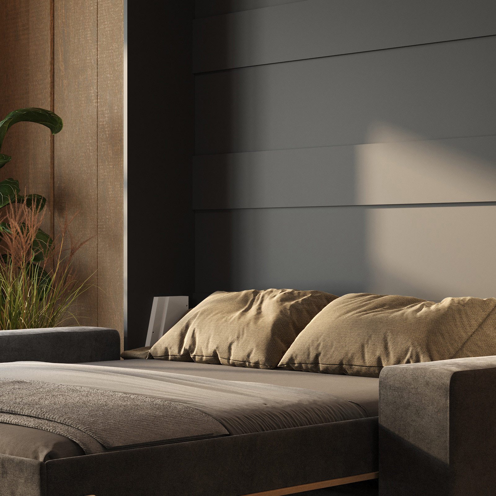 SMARTBett Schrankbett Schrankbett +SOFA Anthrazit M1 günstig online kaufen