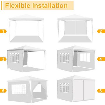 Bettizia Pavillon Pavillon Wasserdichtes Partyzelt Gartenzelt Stabile Pavillion 3x3/3x6m