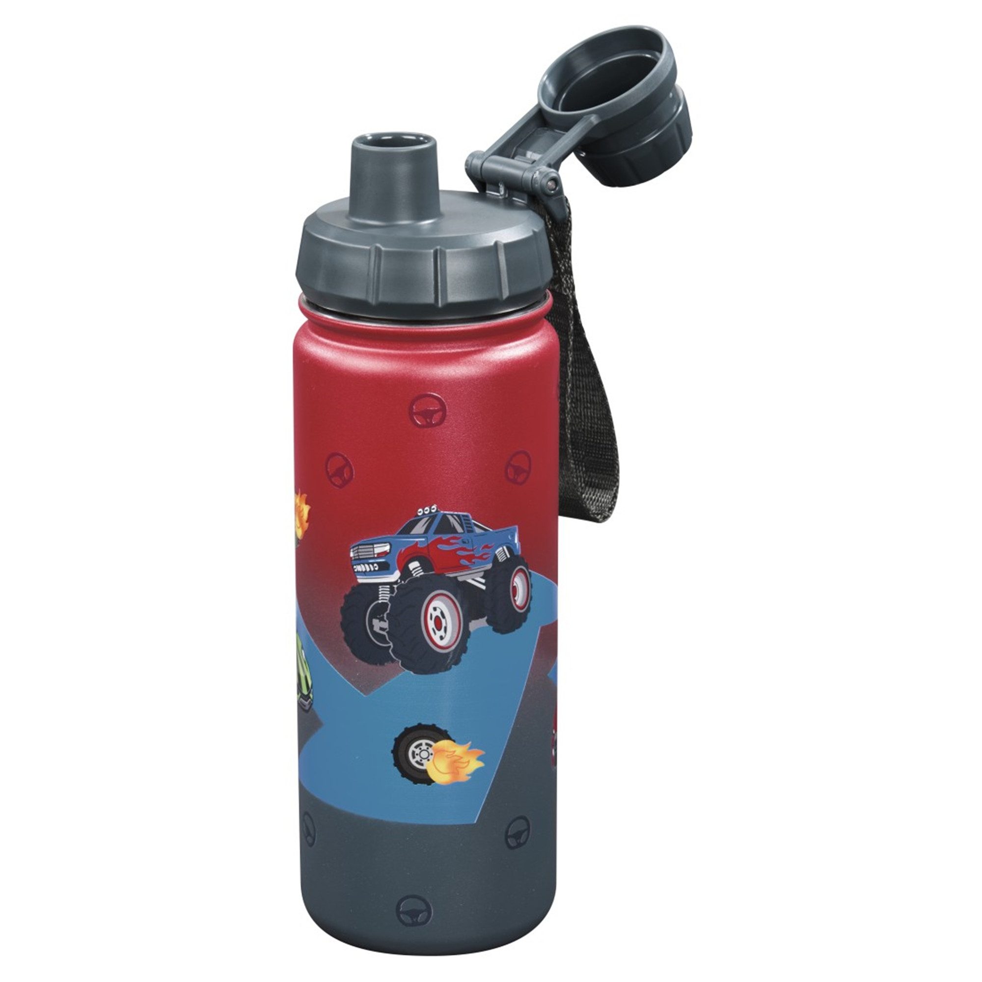Step by Step Trinkflasche Edelstahl Trinkflasche Car 0,5 l, Kinder-Flasche, nicht Spülmaschinengeeignet, 500 ml