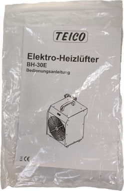 Teico Heizlüfter Bauheizer Elektroheizung Teico 3kW Bautrockner Heizstrahler Gebläse