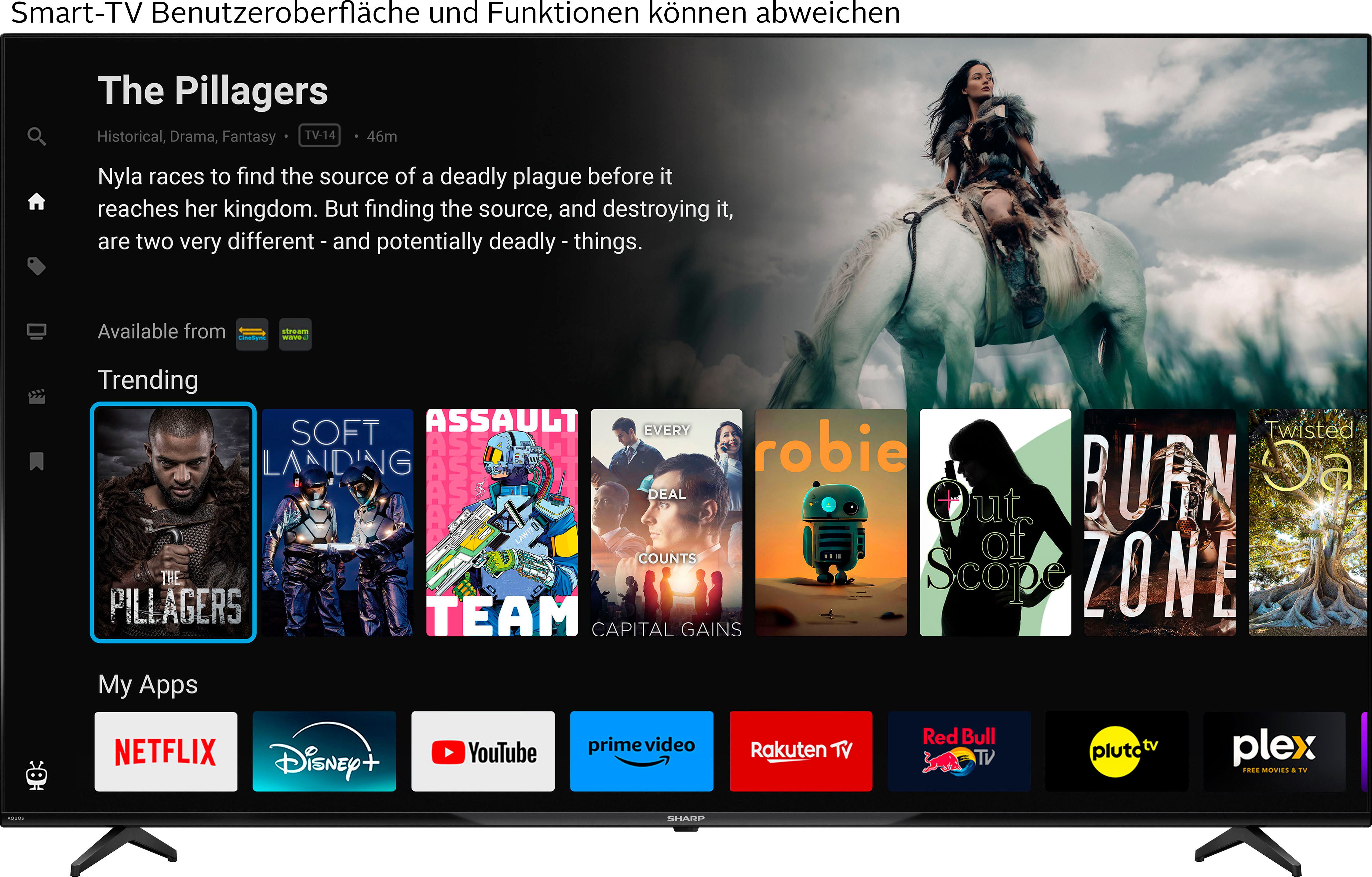 Sharp 4T-C70GKx LED-Fernseher (177 cm/70 Zoll, schwarz ! RABATT: 35.02%