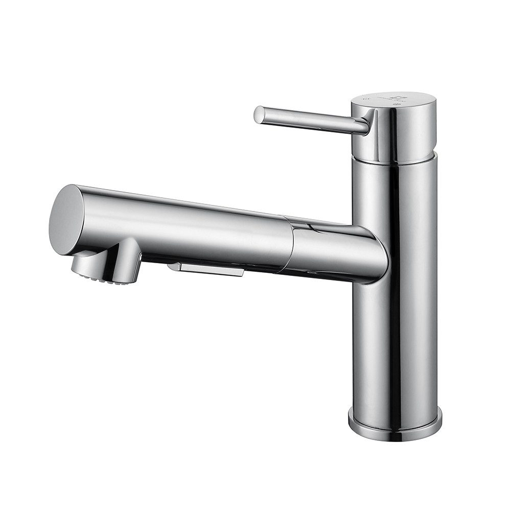 HOMELODY Spültischarmatur Ausziehbarer Küchenhahn mit 2 Ausläufen Küchenarmaturen Mischbatterie Küche, Chrom Hochdruck, Messing