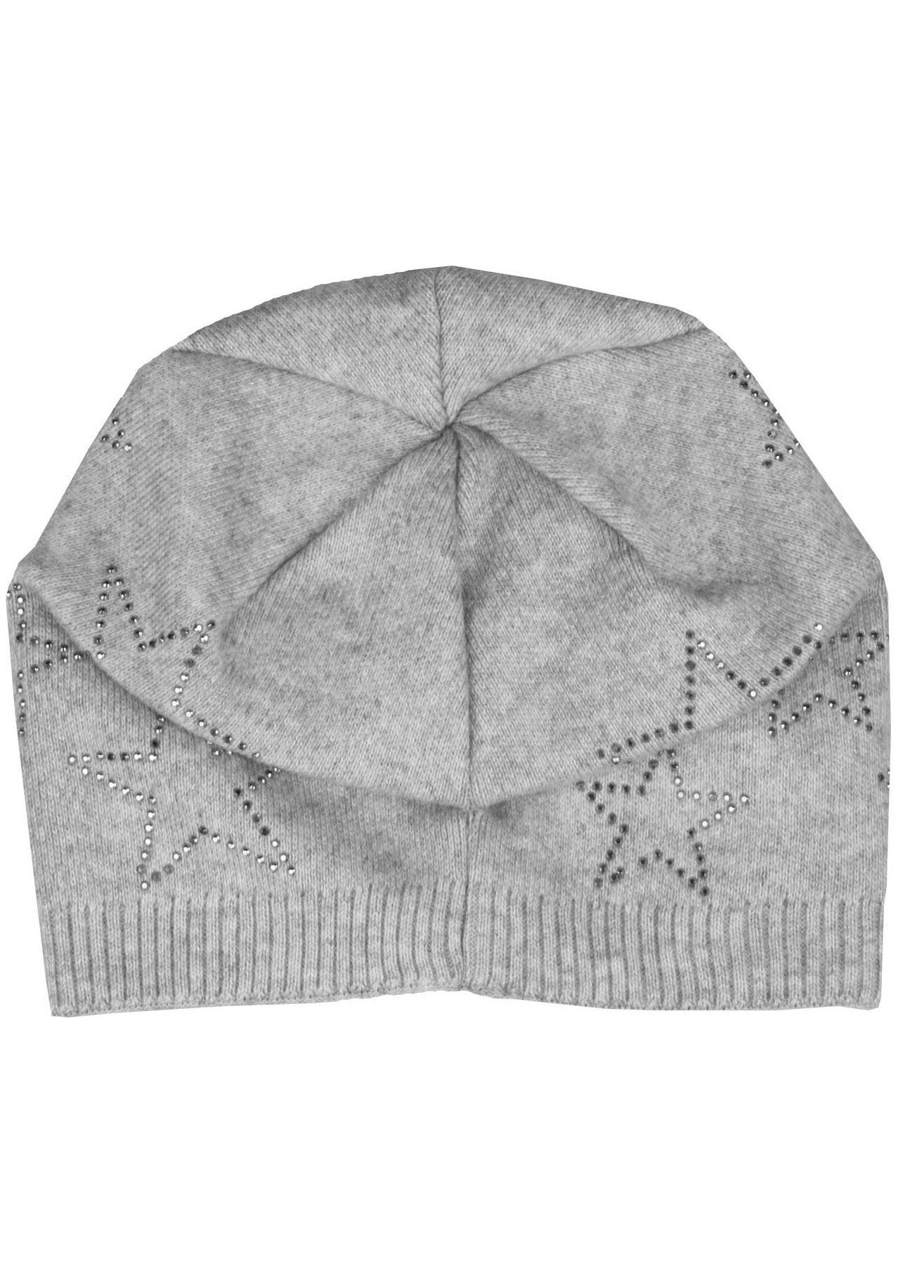 Capelli New York Beanie Strickbeanie mit Schmucksteinen