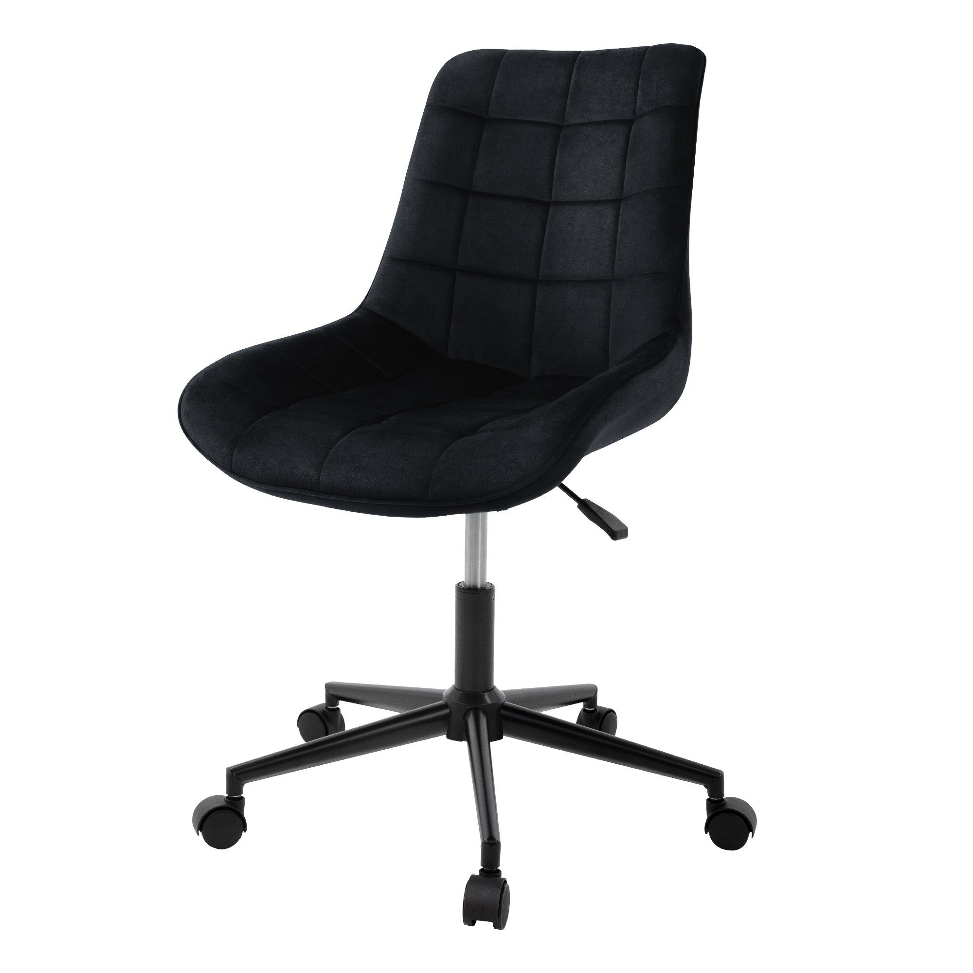 ML-DESIGN Bürostuhl Polsterstuhl Drehstuhl Schreibtischstuhl für Home Office & Büro, Schwarz aus Samt höhenverstellbar 360° mit 5 Rollen Ergonomisch