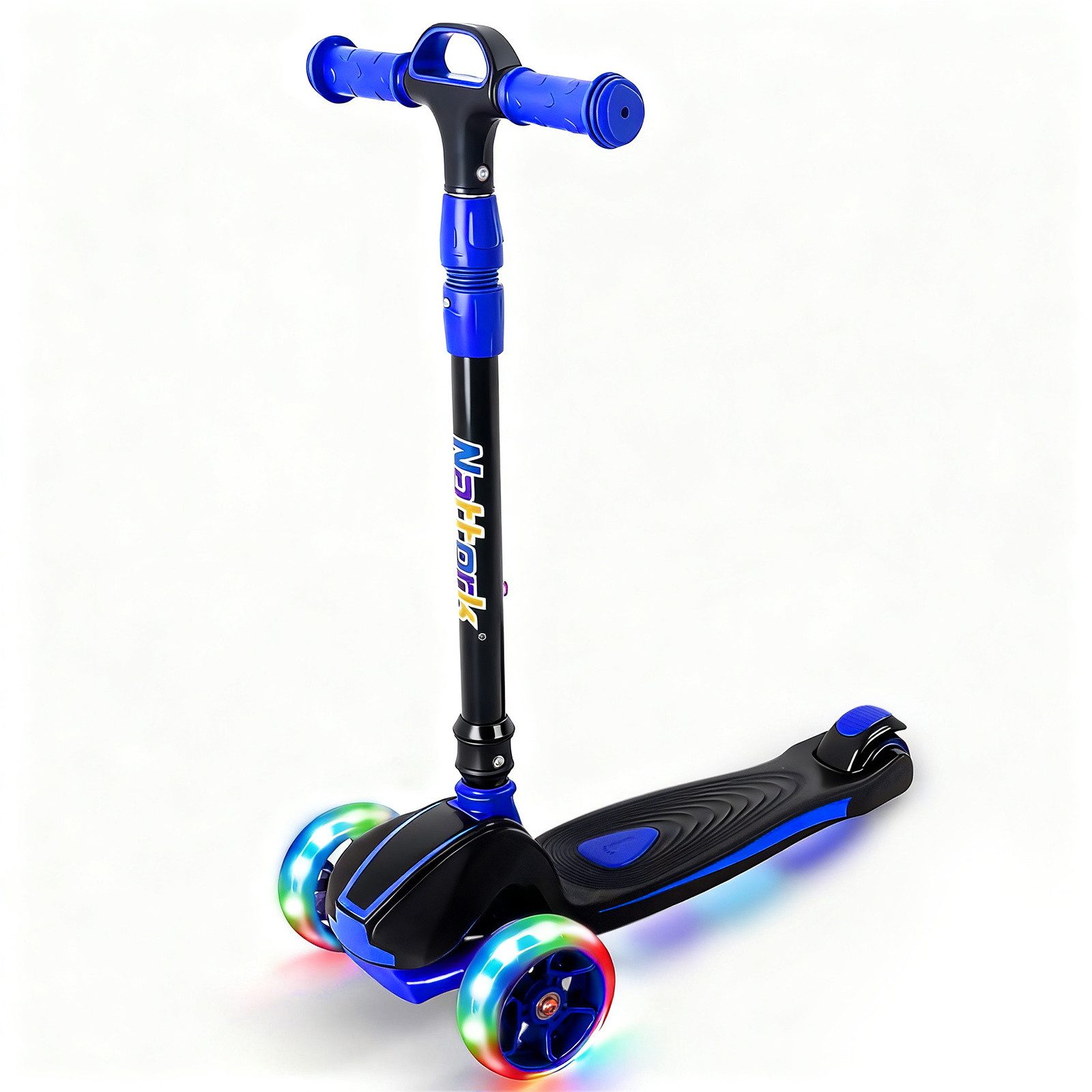 Nattork Scooter Roller Kinder 3-6 Jahre, 3 Räder Scooter Kinder mit LED Leuchtenden, (1 tlg), 4 Höhenverstellung Kinderroller, bis zu 55 kg Kinderscooter