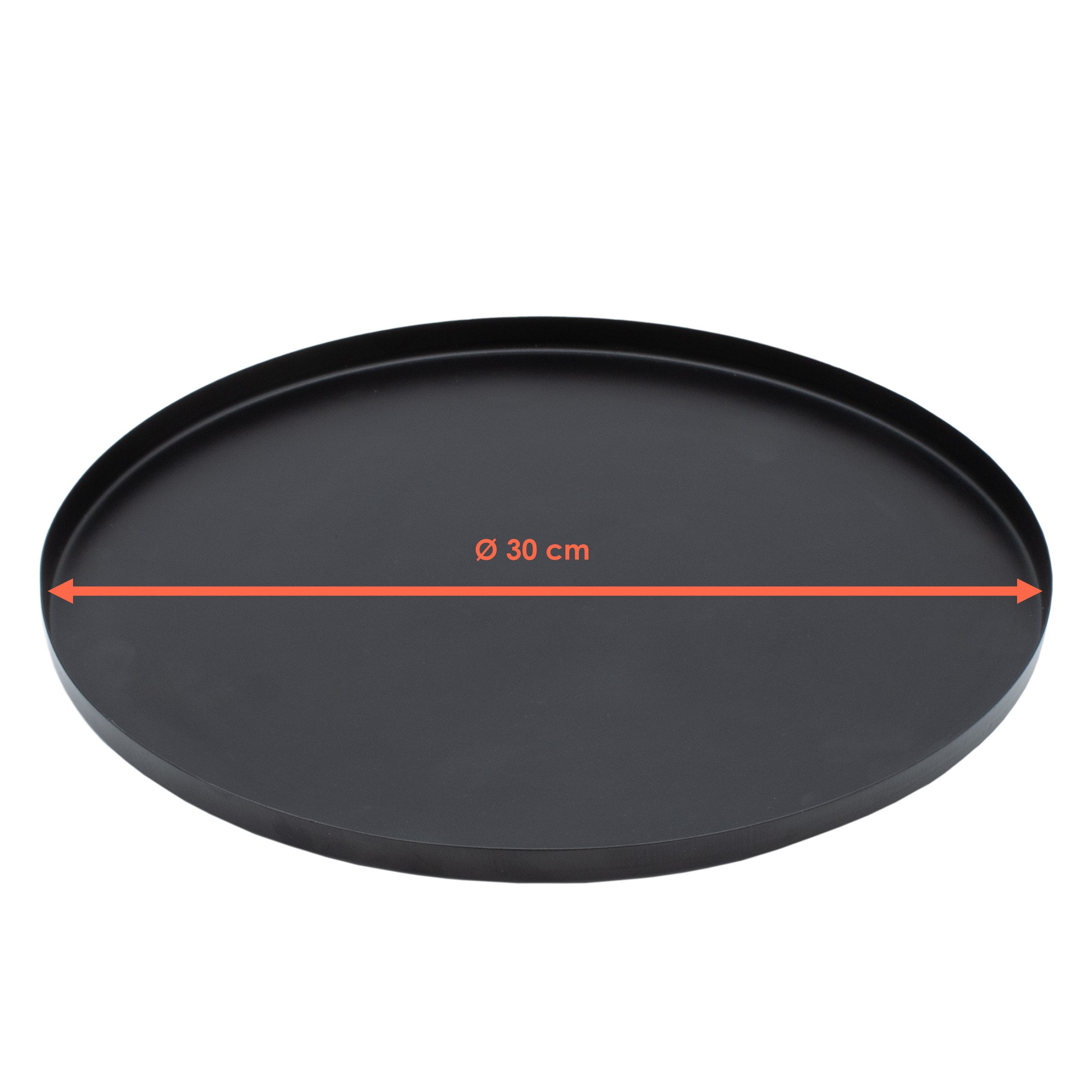 Spetebo Tablett Metall Kerzentablett mit Rand - 30 cm, Metall, (Anzahl, 1-tlg., Stück), Leicht zu reinigen