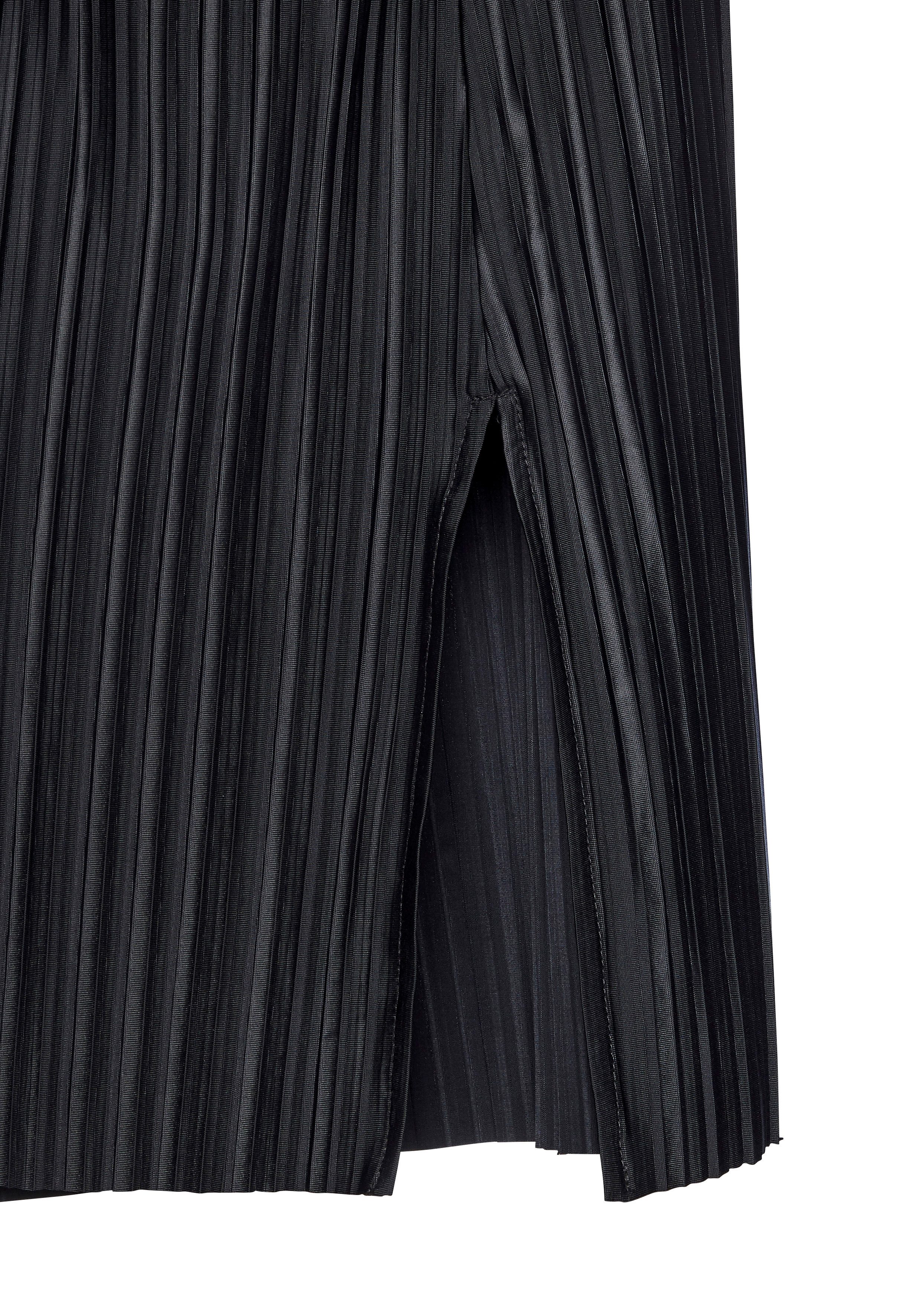 LASCANA Longtop aus schimmernder Ware mit Plisseefalten langes Plisseetop, figurumspielendes Partytop, Top mit Seitenschlitzen – Bild 4 von 5