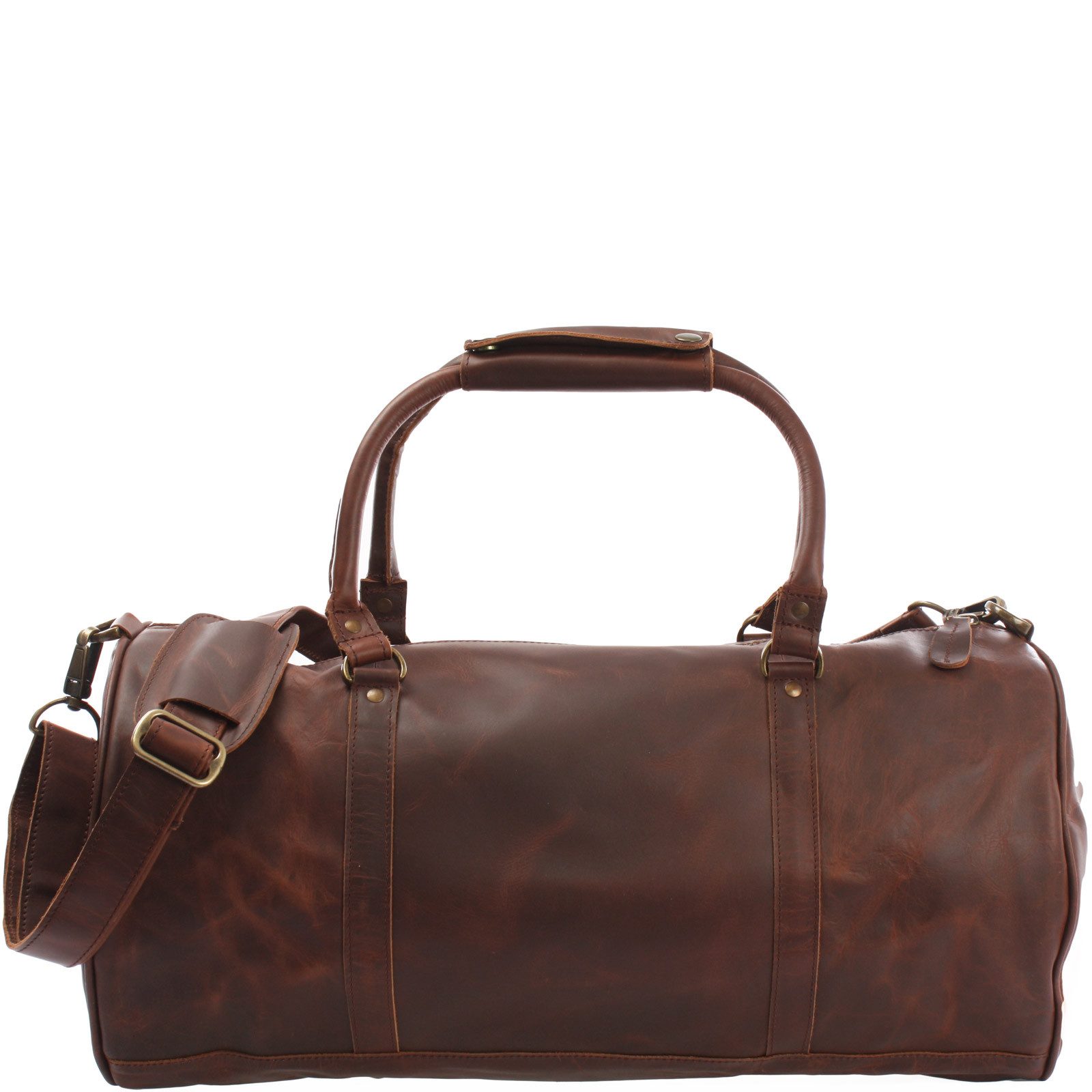 LECONI Небольшие сумки для поездок  Reisetasche Damen & Herren Sporttasche Handgepäck Echt Leder LE2004, Vintage Rindsleder – Frontfach mit Reißverschluss – 53×28×28 cm