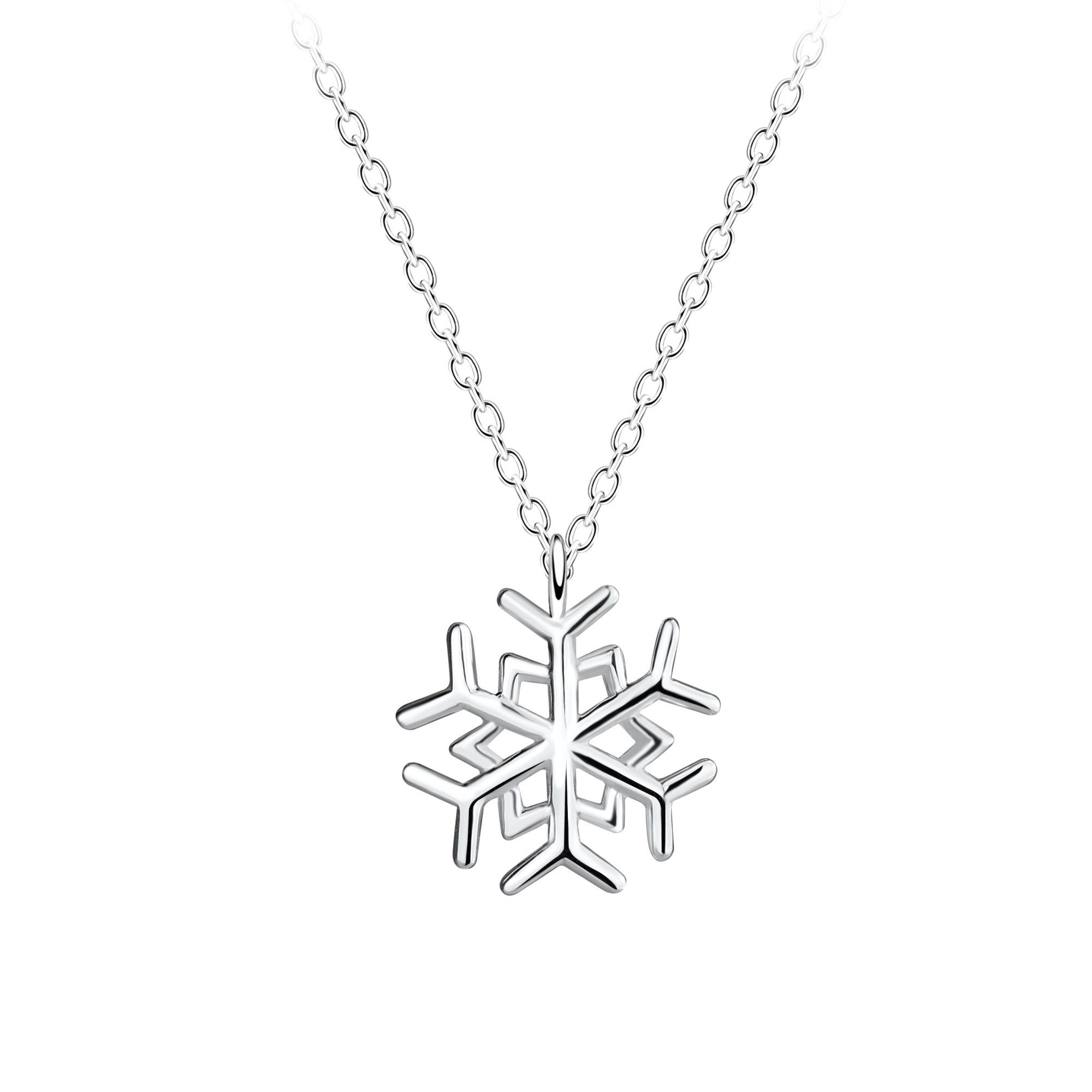 ALEXANDER YORK Kette mit Anhänger SCHNEEFLOCKE, 2-tlg., 925 Sterling Silber