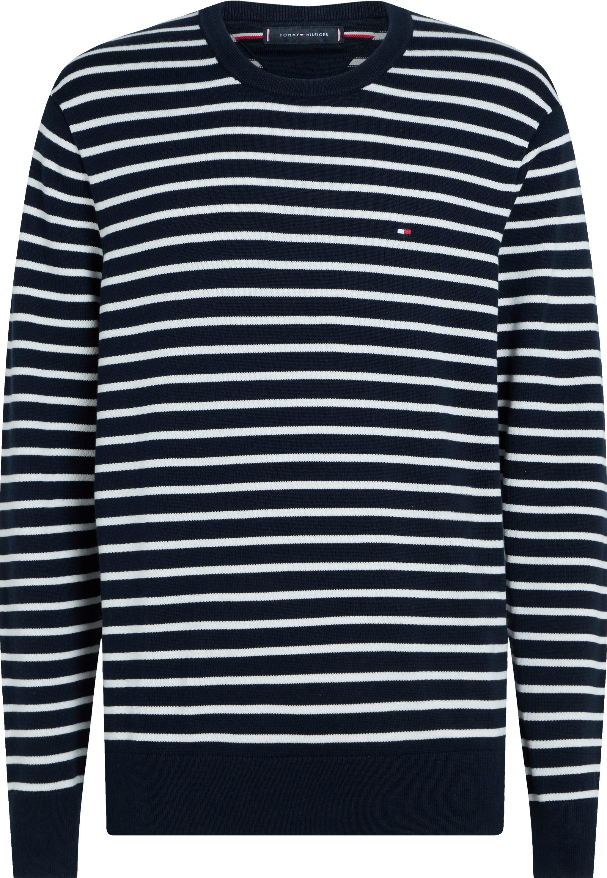 Tommy Hilfiger Big & Tall Rundhalspullover BT-ESSENTIAL COTTON CREW NECK-B in Großen Größen, Logostickerei