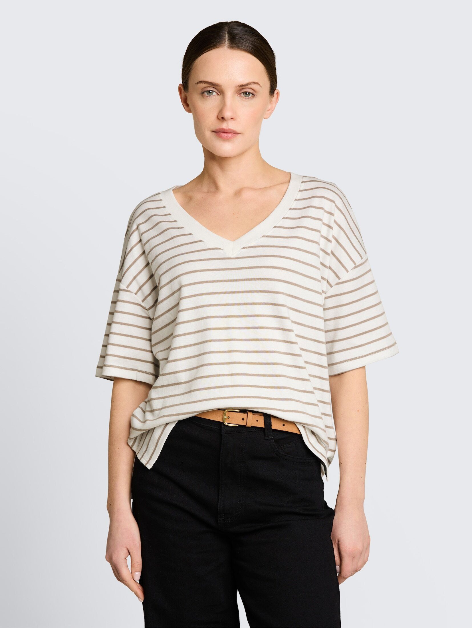 TOM TAILOR T-Shirt T-Shirt Oversize T-Shirt mit Streifenmuster günstig online kaufen