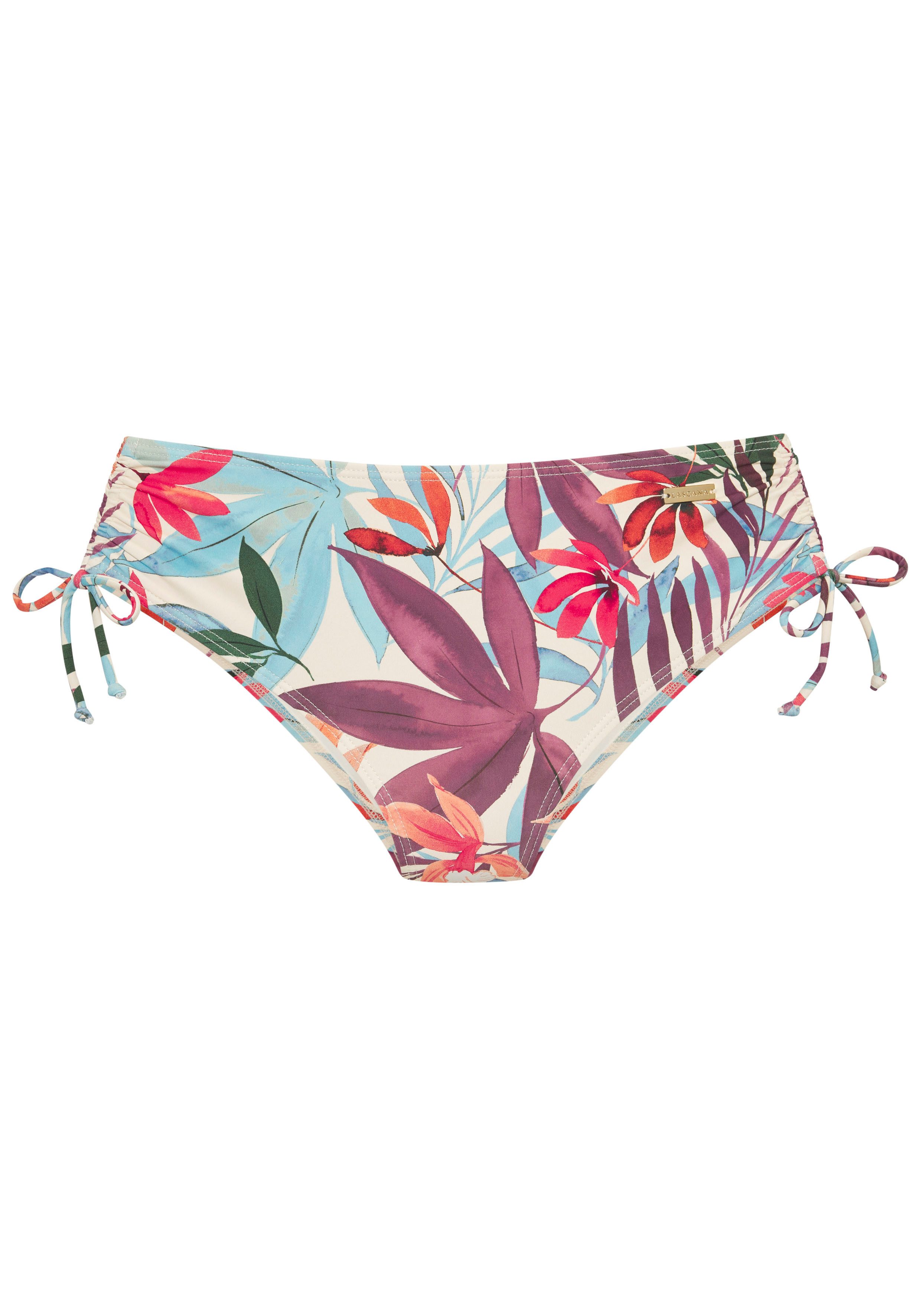 LASCANA Bikini-Hose Imani mit sommerlichem Blätterprint günstig online kaufen