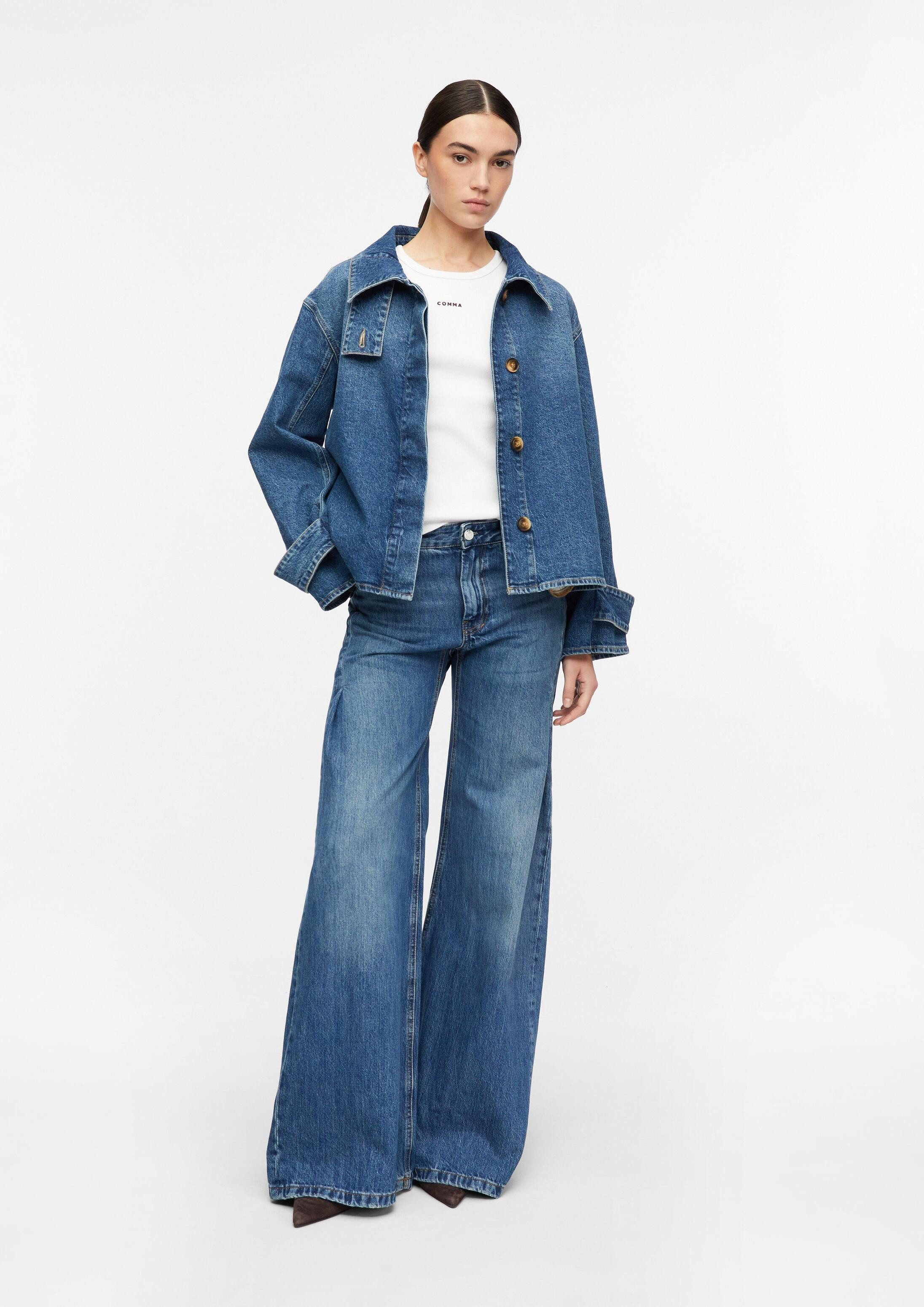 comma Weite Jeans Jeans-Hose ANNA - Wide Leg Jeans