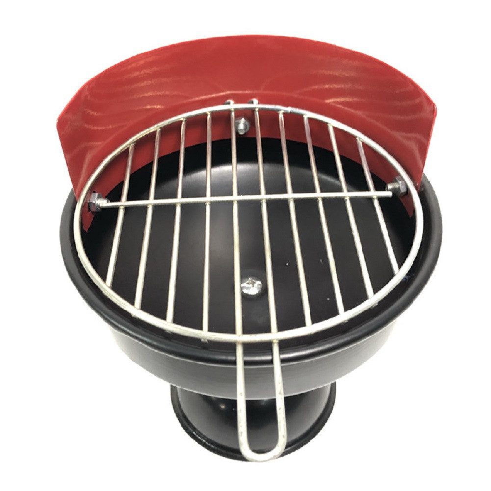 Winkee Aschenbecher Mini BBQ Grill, Metall, ca. Ø 13 x 16 cm