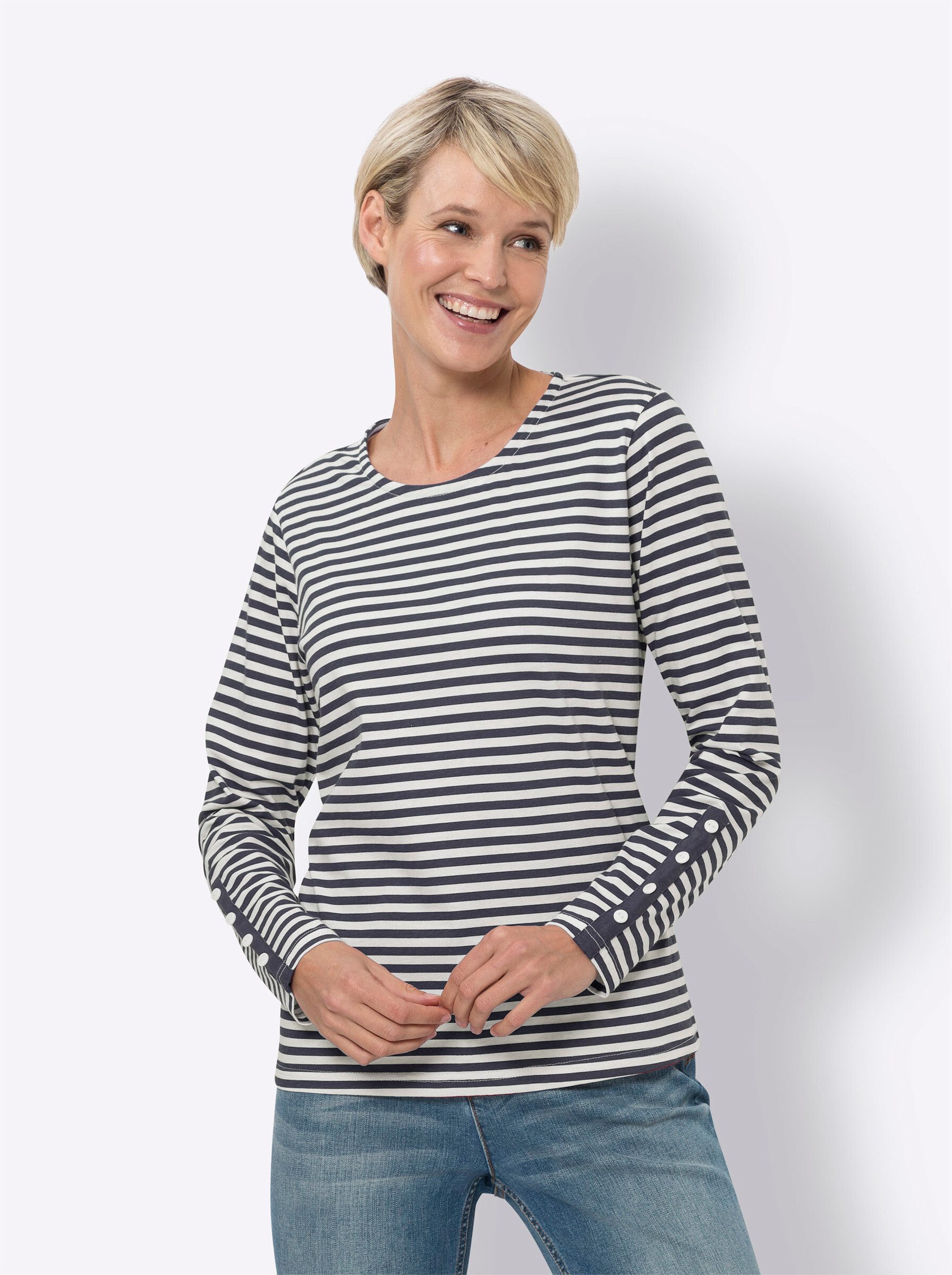 Classic Basics T-Shirt "Streifenshirt", (1 tlg.) günstig online kaufen