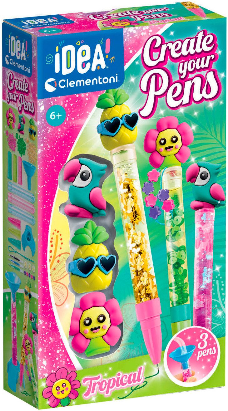 Clementoni® Kreativset Idea, Deine Stift-Kreationen - Tropical