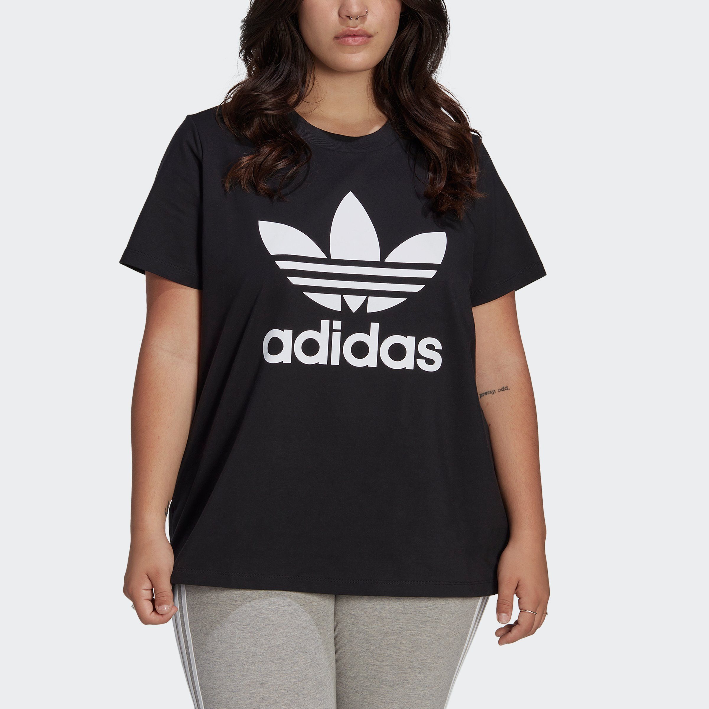 adidas Originals T-Shirt ADICOLOR TREFOIL GROSSE Black – GRÖSSEN CLASSICS