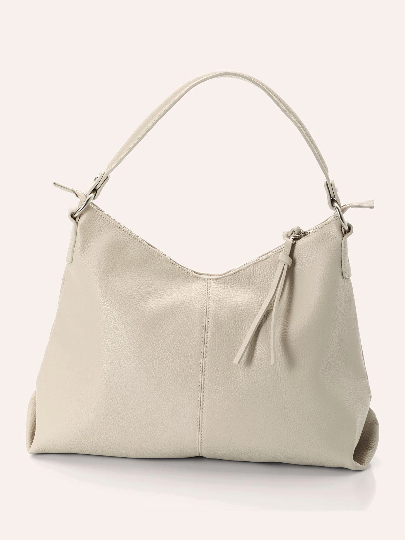 Walbusch Beuteltasche Damen Lederbeutel-Tasche, Genarbtes, weiches Leder, 3 Innenfächer, kurzer Schultergurt