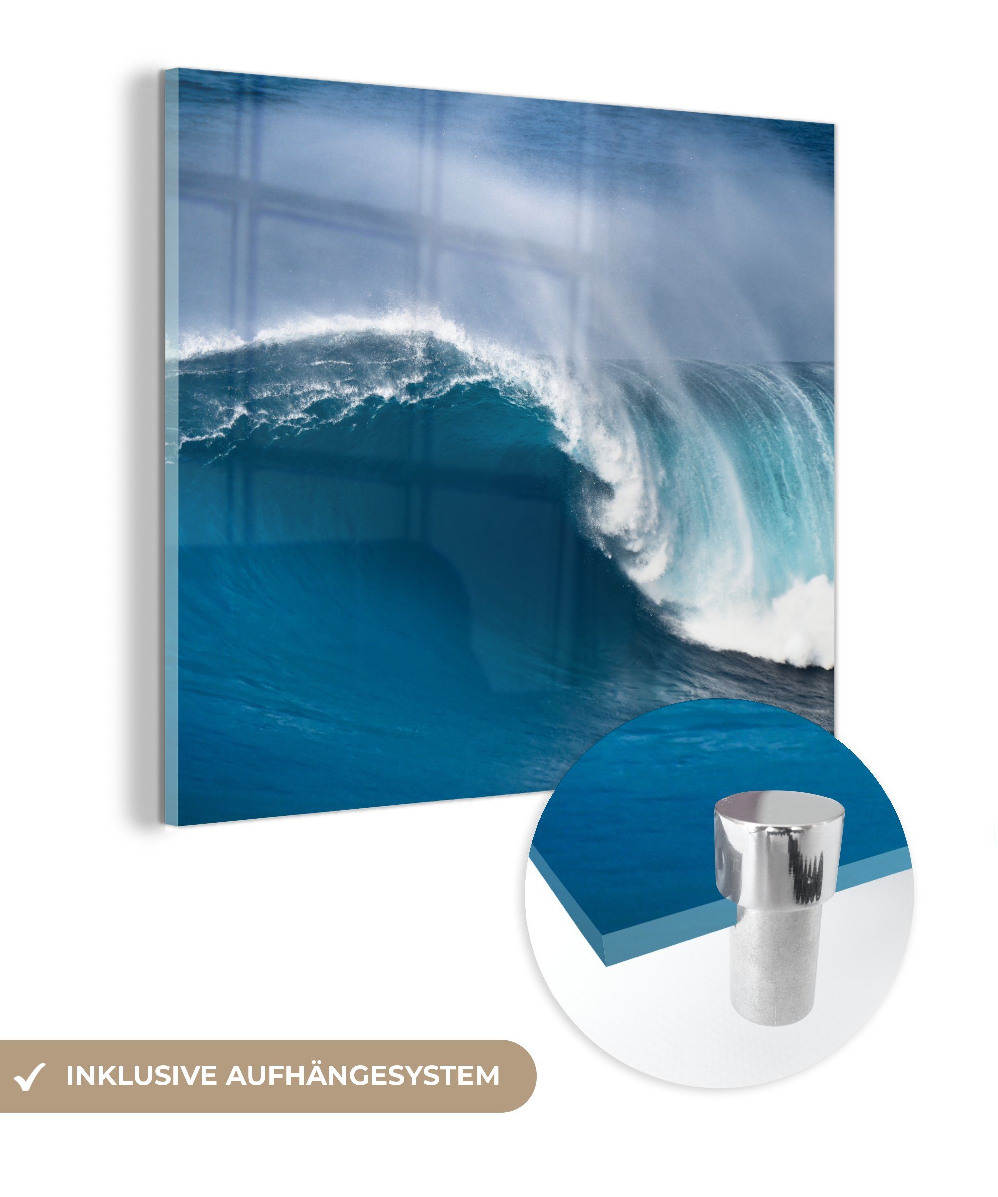 MuchoWow Acrylglasbild Meer - Golf - Hawaii, (1 St), Glasbilder - Bilder auf Glas Wandbild - Foto auf Glas - Wanddekoration