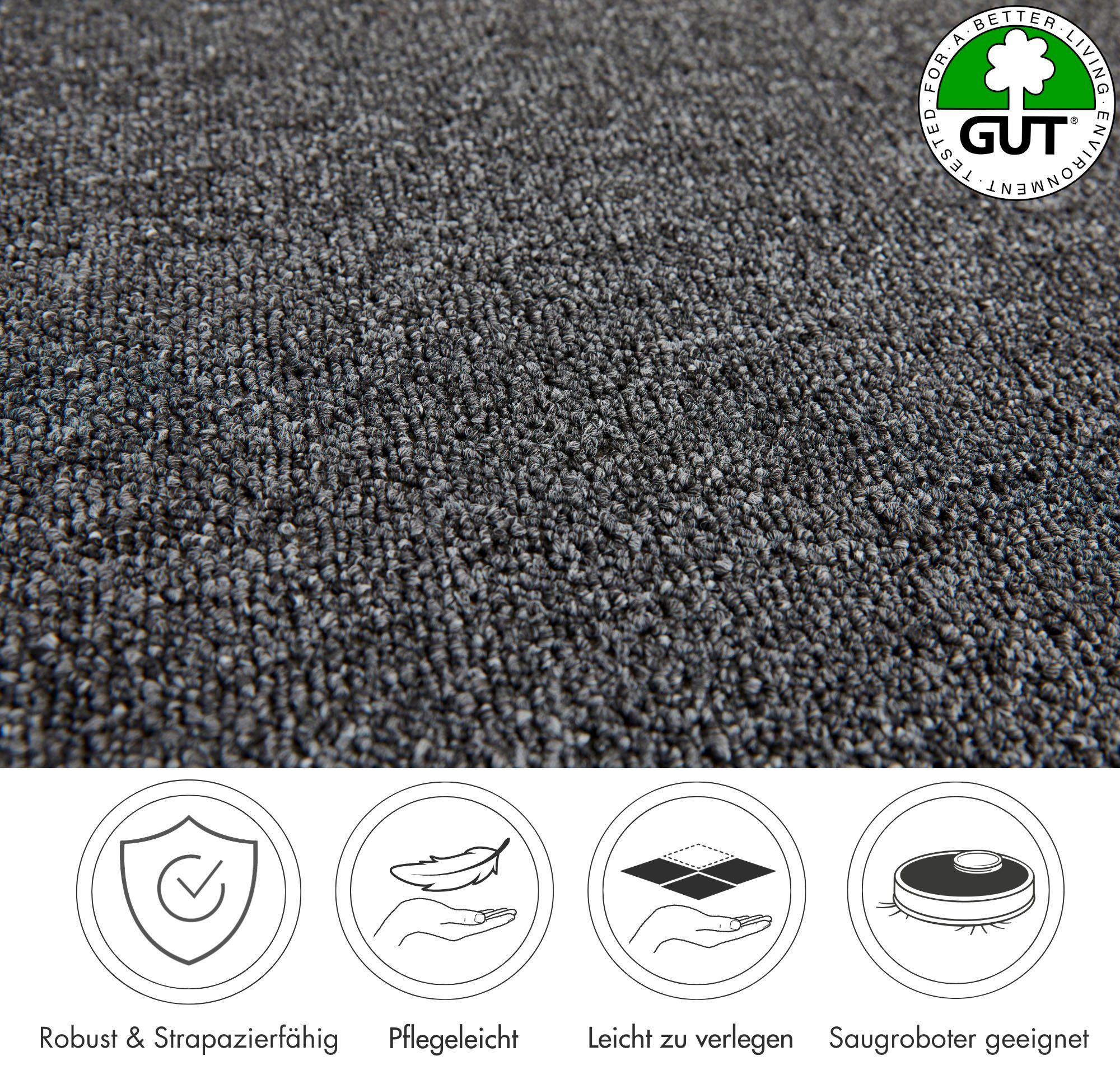 Andiamo Teppichboden Bob, Feinschlinge, Gesamthöhe 4,5 mm, Luxusklasse LC1, rechteckig, meliert, Breite 200, 400 oder 500 cm, strapazierfähig & pflegeleicht