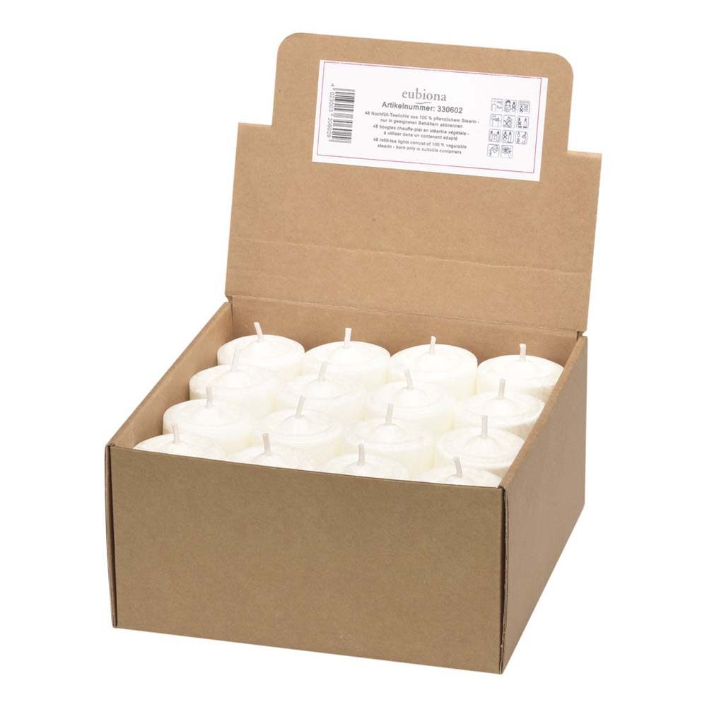 eubiona Teelicht Teelichter - Stearin weiß 48Stk günstig online kaufen
