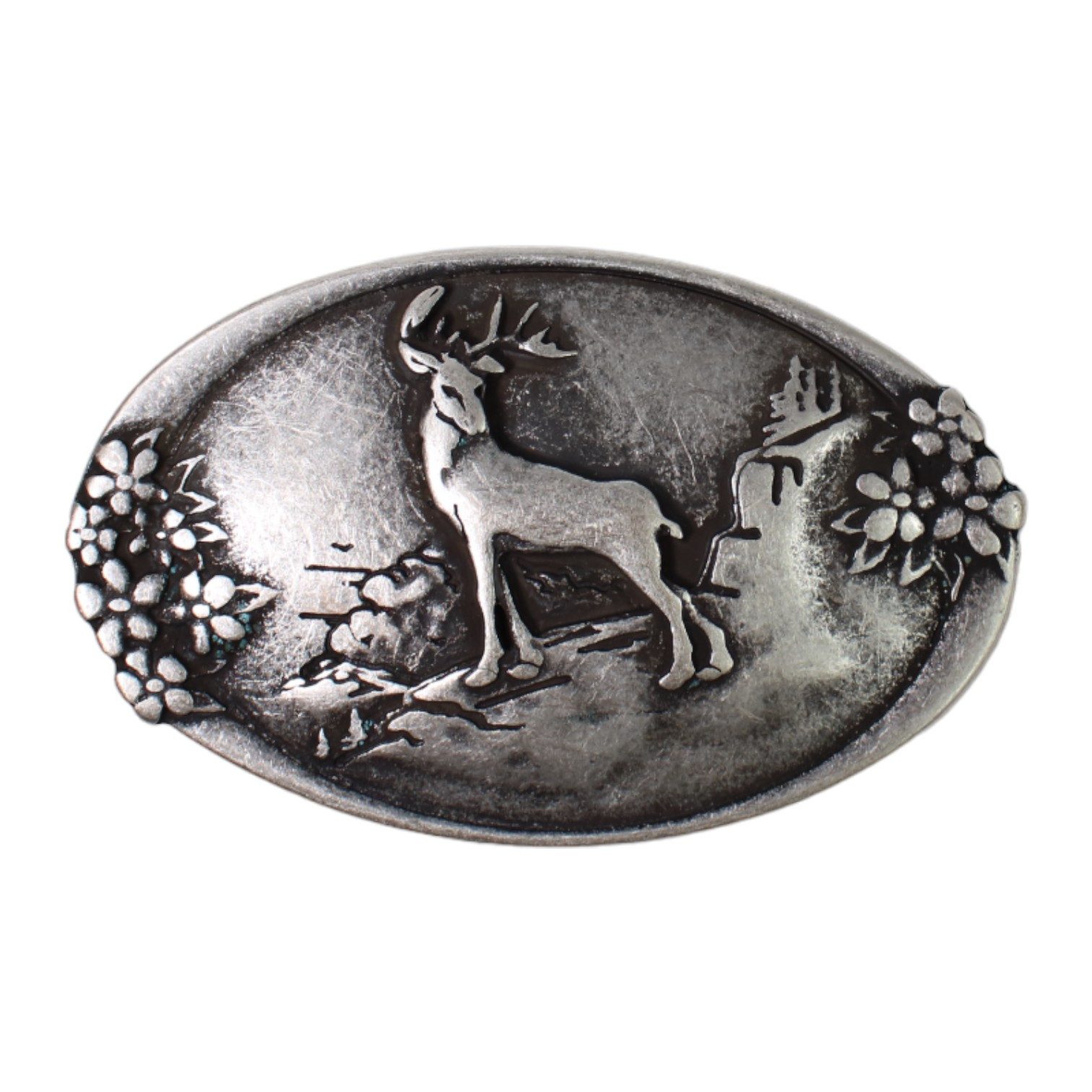 FRONHOFER Gürtelschnalle 18041 (1-St) Gürtelschnalle 4 cm, Metall (Zamak), Trachten-Style, Made in Italy