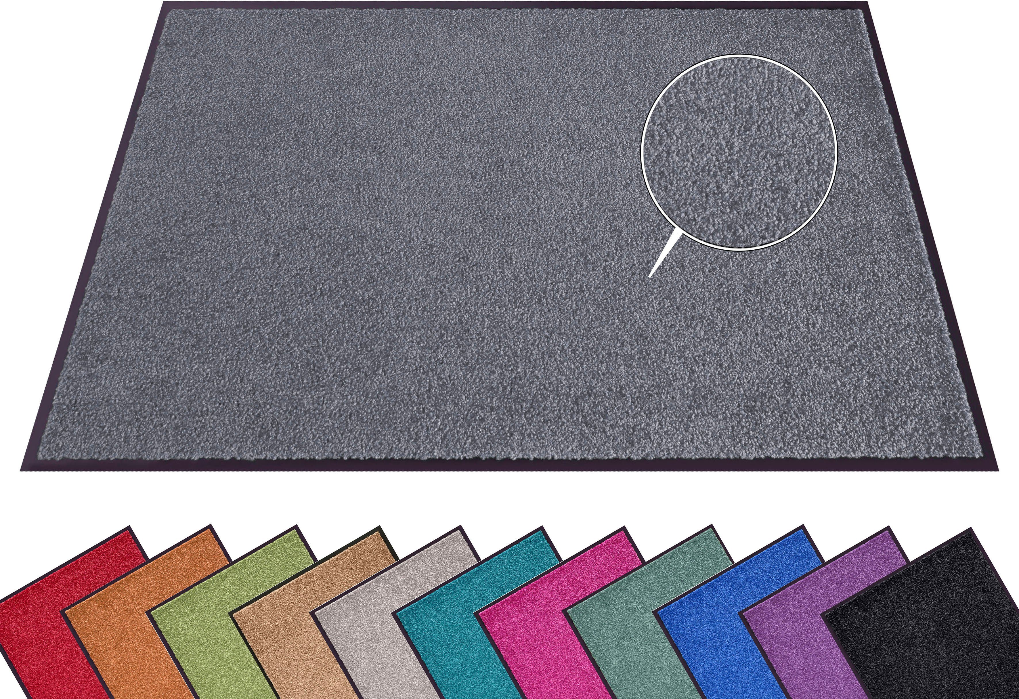 HANSE Home Fußmatte Wash & Clean, rechteckig, Höhe: 7 mm, Schmutzfangmatte, Türmatte, In- und Outdoor, Teppich, Läufer, waschbar